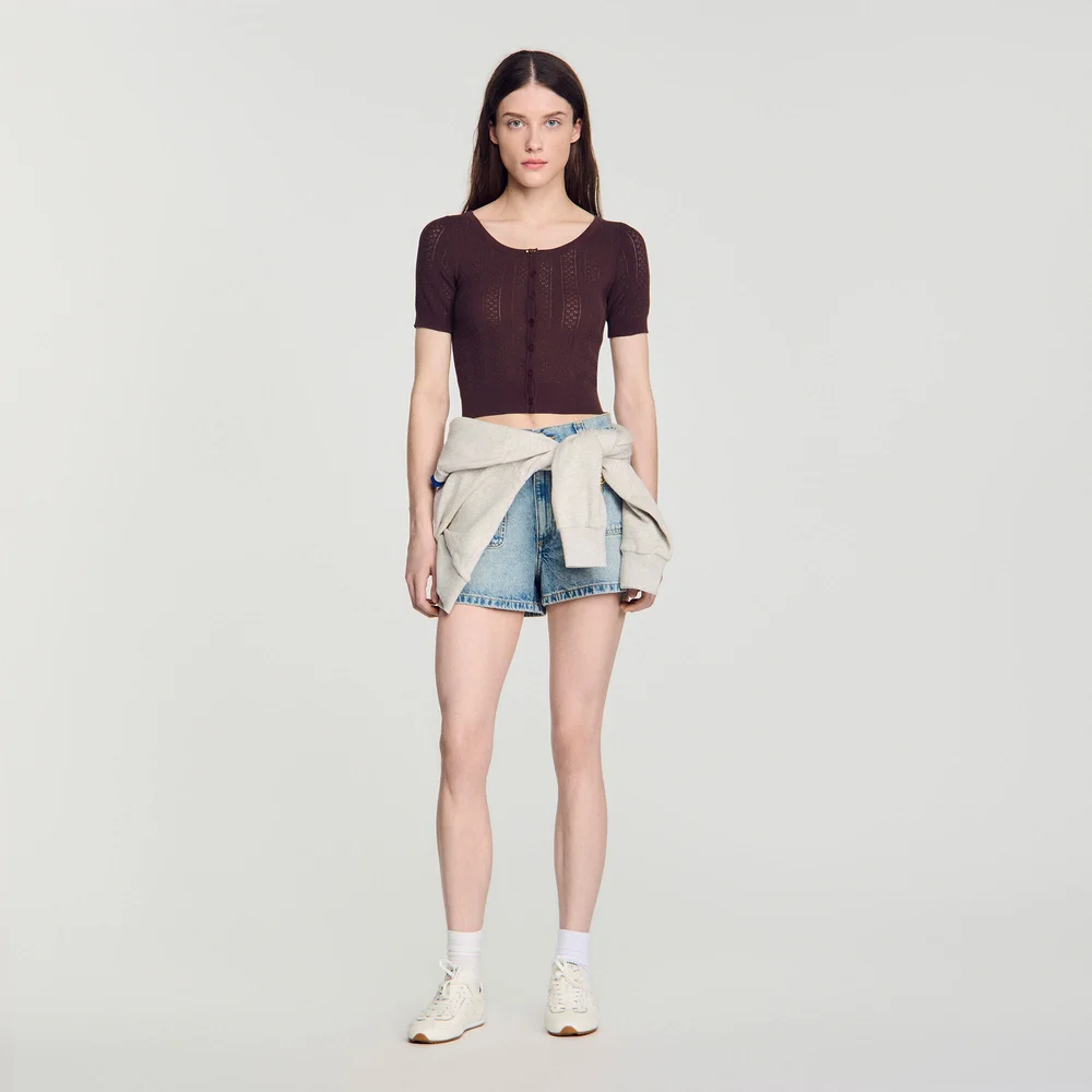 POINTELLE KNIT TOP