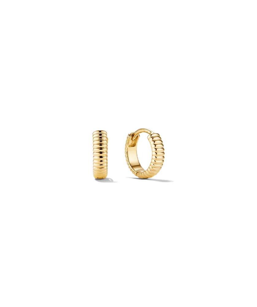 Charlotte Textured Huggie Hoops