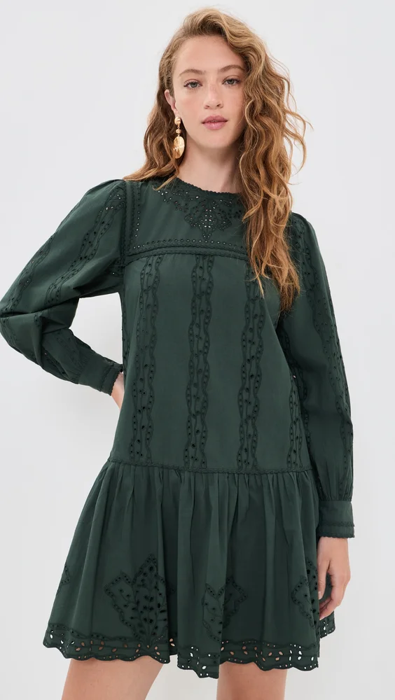 Keira Eyelet Cotton Mini Dress
