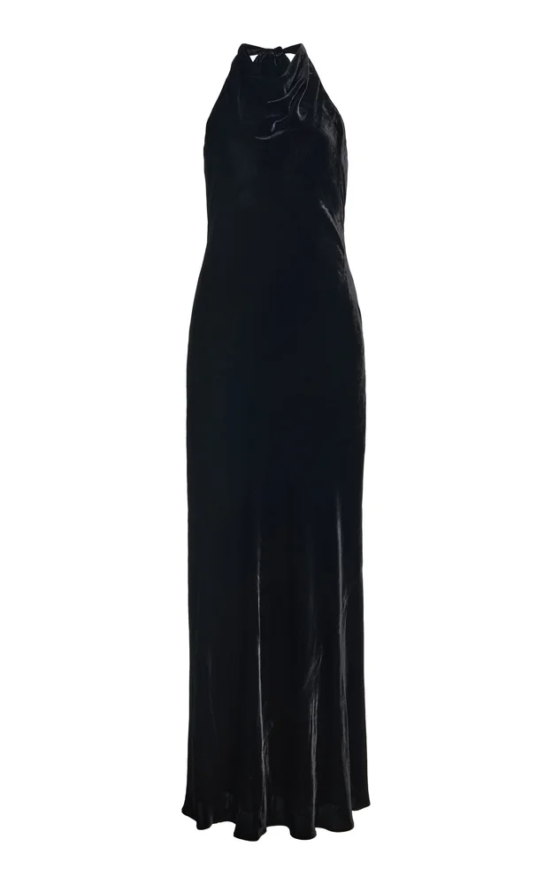 Huntball Silk-Blend Velvet Gown