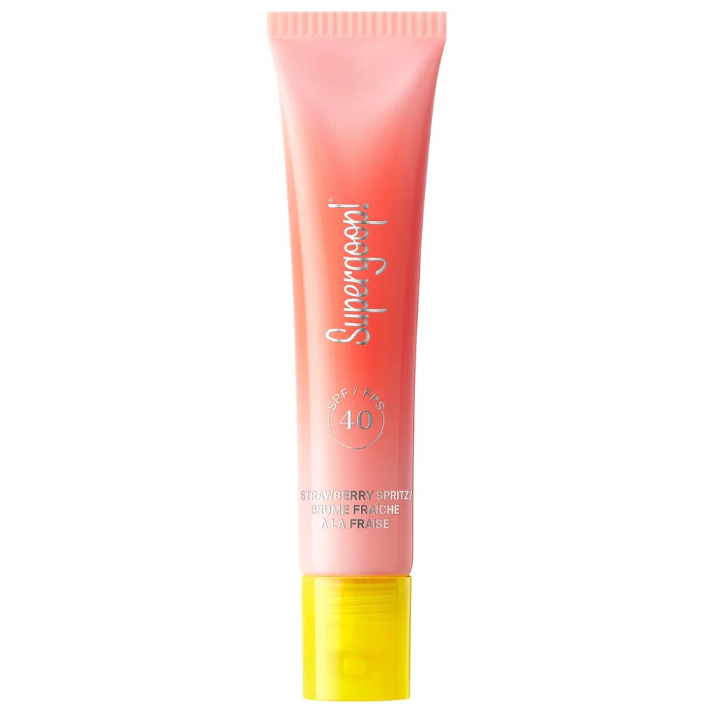 Glow Gloss SPF 40 Lip Balm with Peptides and Shea Butter in Strawberry Spritz