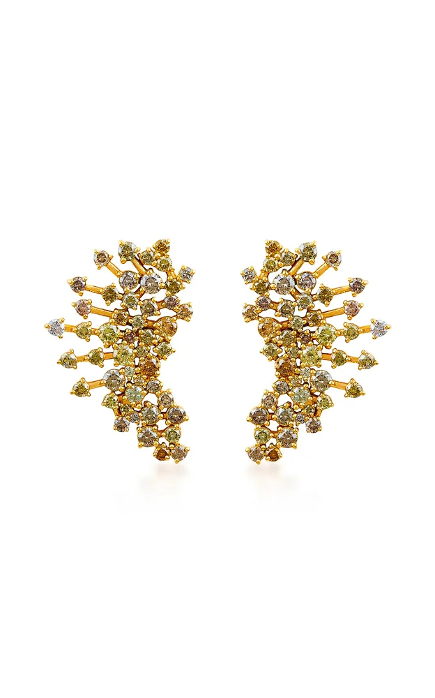 Fancy Color Petite Diamond Aurora Pave Earrings