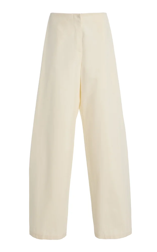 Galeiileo Mid-Rise Barrel-Leg Pants