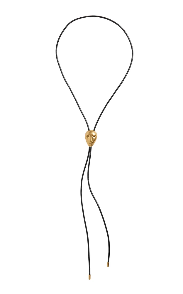 Visage 18K Gold-Plated Brass Bolo Tie