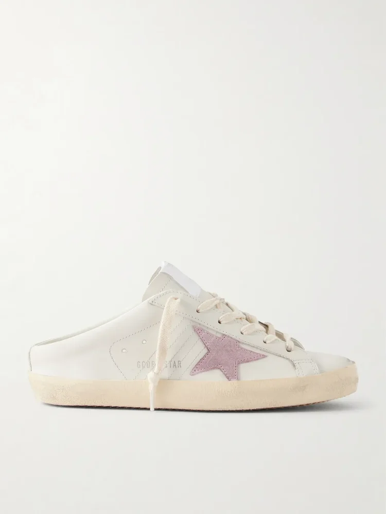 Super-Star Sabot distressed leather slip-on sneakers