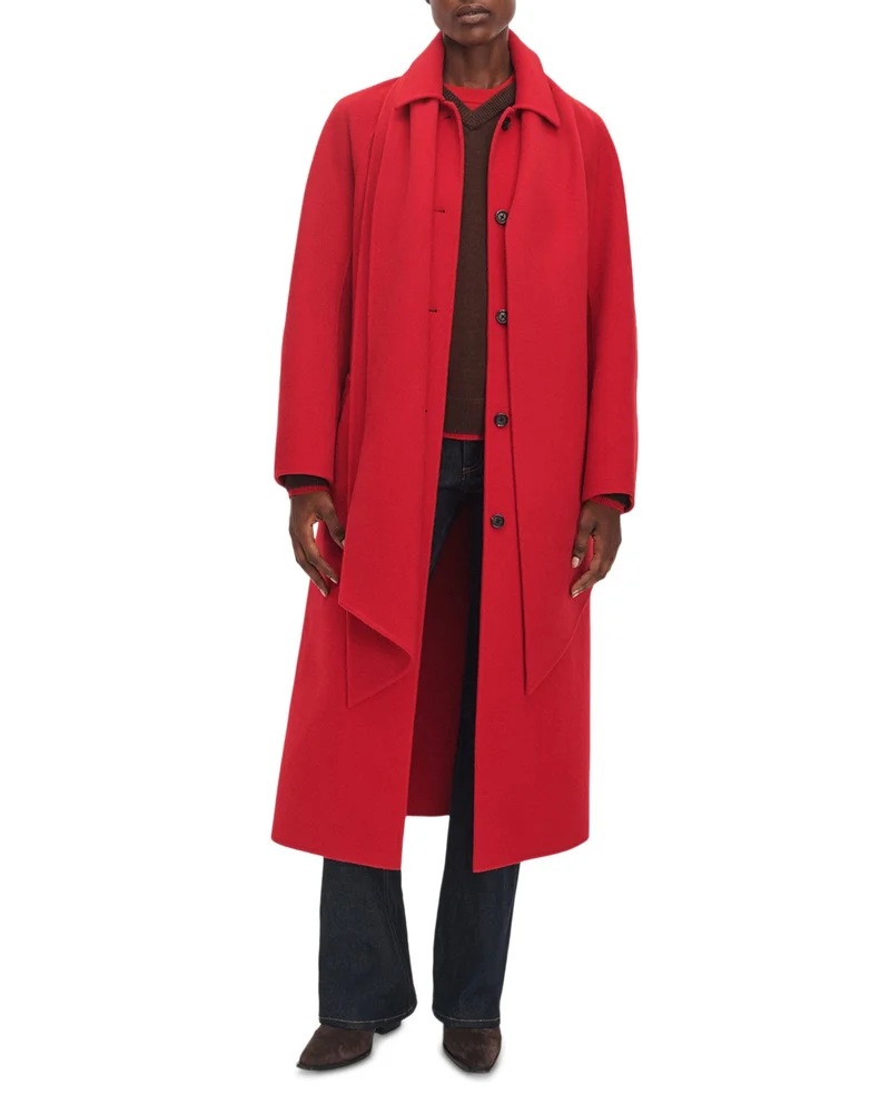 Julian Wool Blend Scarf Trench Coat