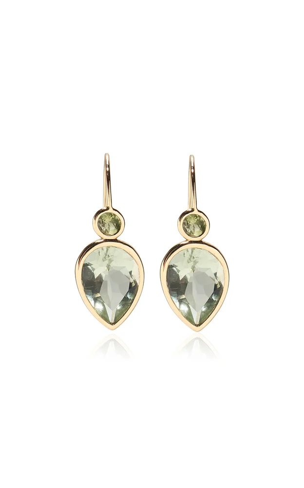 Hera Earrings In Green Amethyst