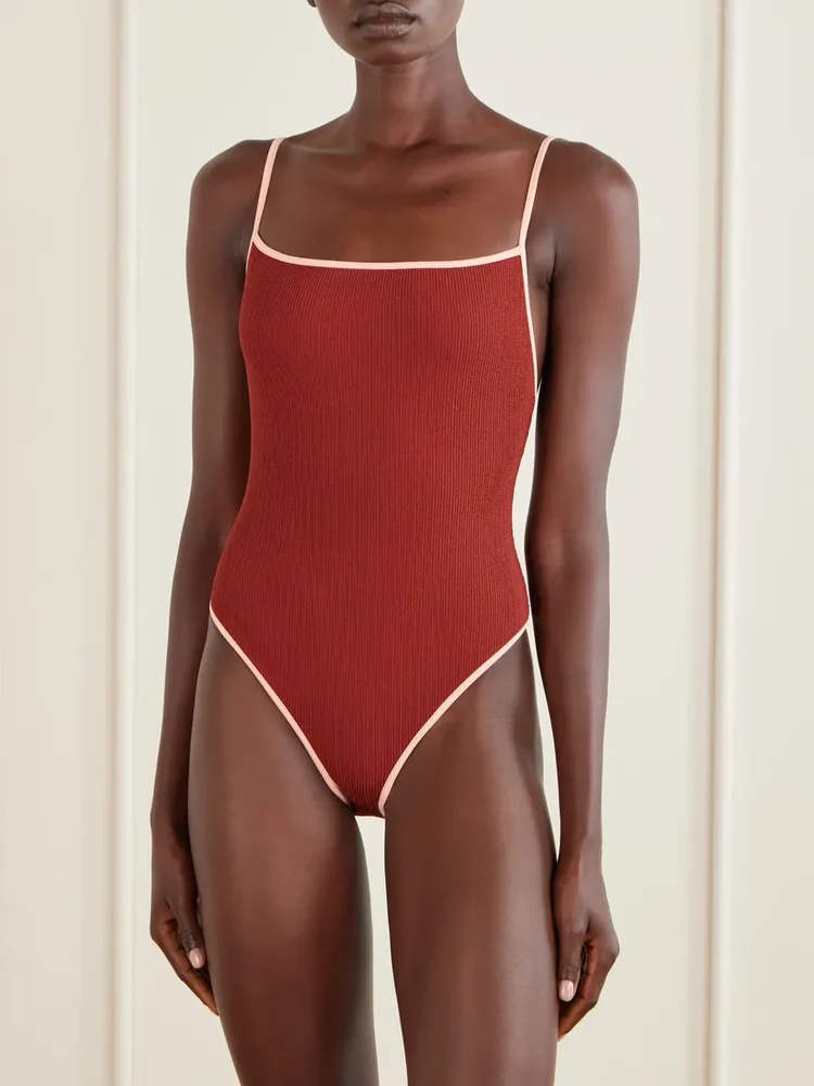 Tropical Gaucha ribbed recycled swimsuit