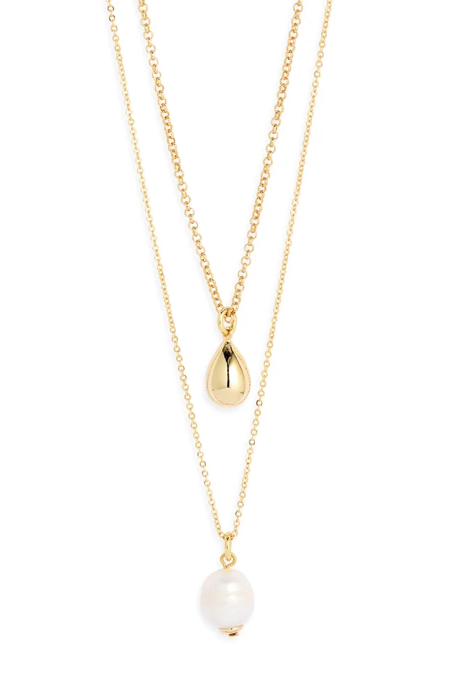 Demi Fine Layered Freshwater Pearl Pendant Necklace