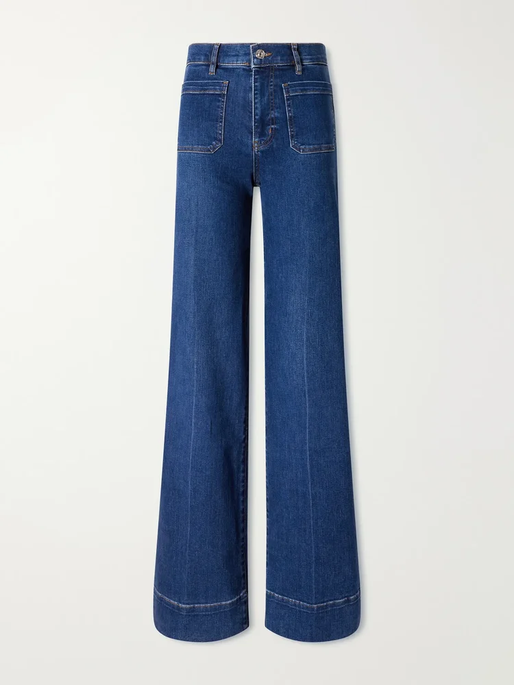 le slice slim palazzo long high rise wide leg jeans