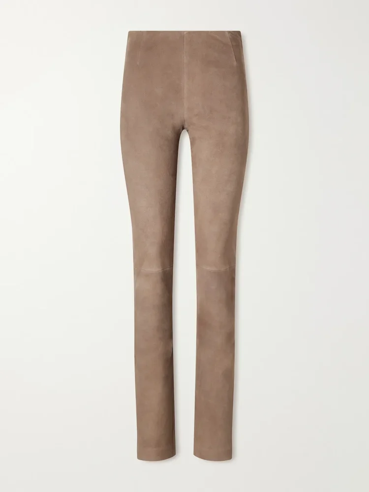 Albie paneled suede leggings