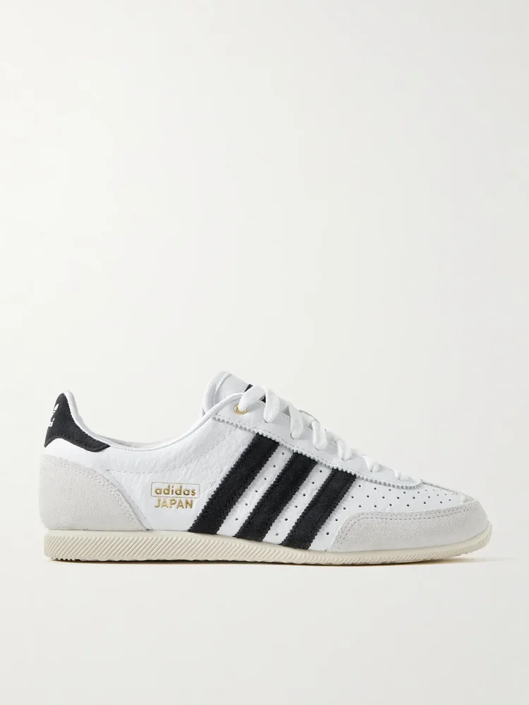 Japan suede and textured-leather sneakers