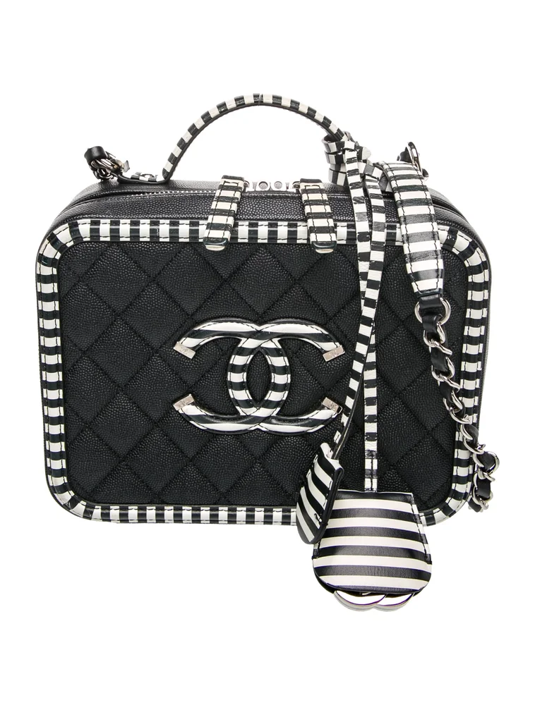 Medium Striped Filigree Vanity Case