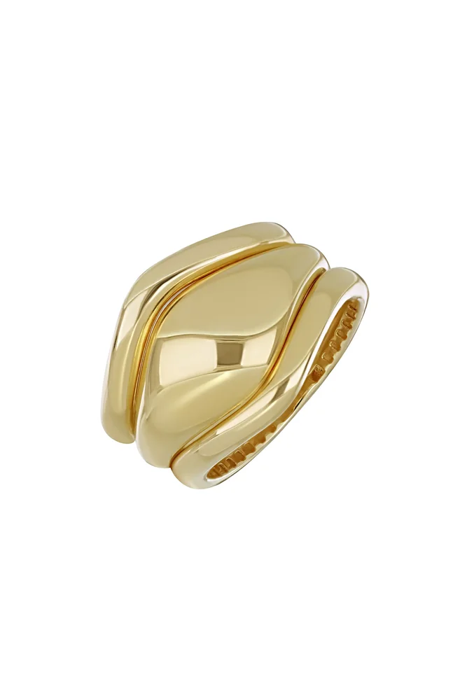 Set of 3 14K Gold Stacking Rings
