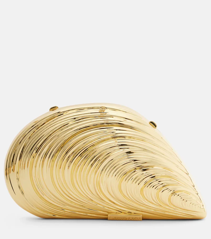 Bridget metal shell clutch