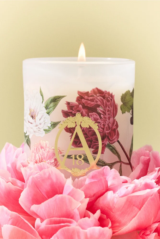 Floral Peony Blush Boxed Glass Candle