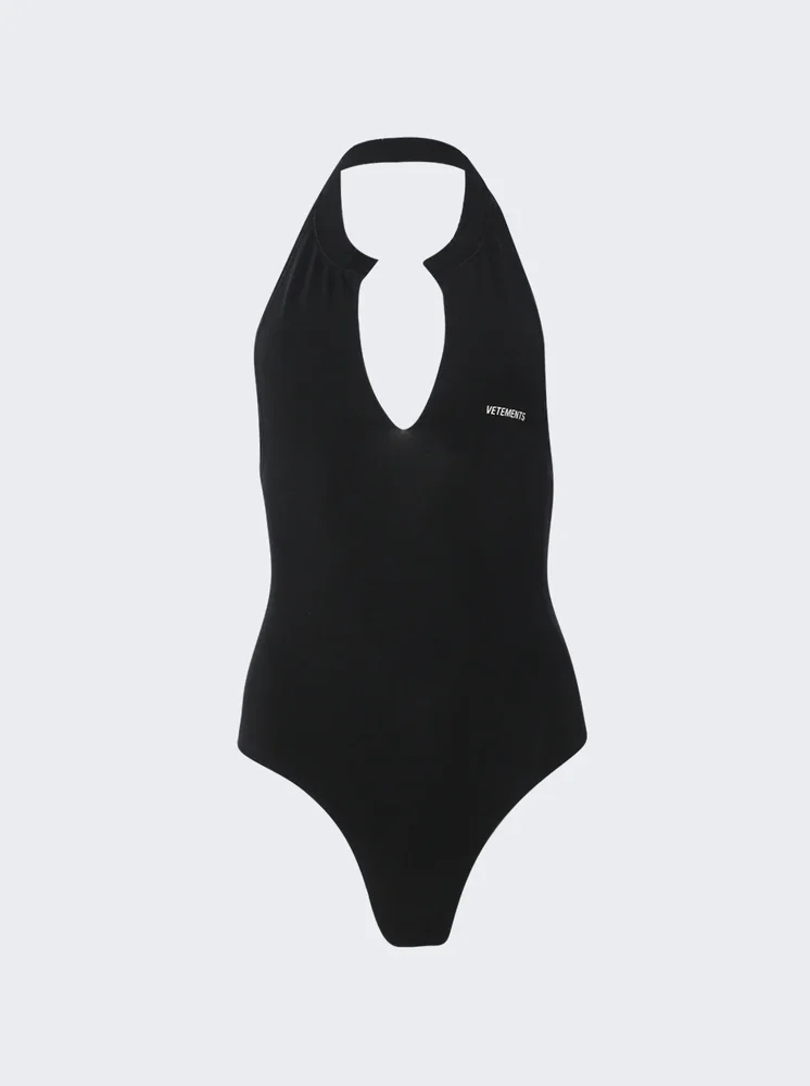 Halterneck Bodysuit BLACK