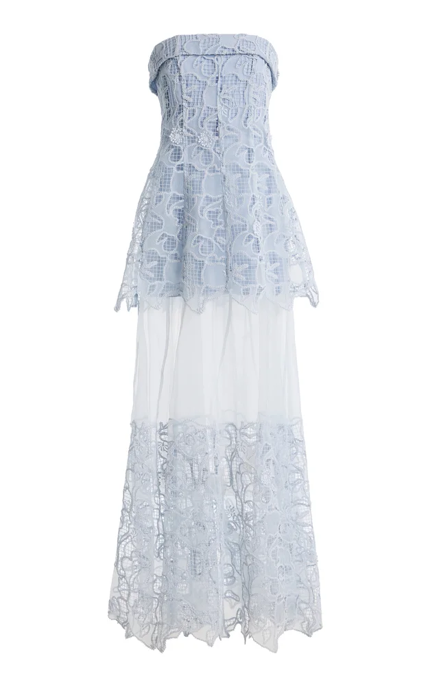 Rennis Embroidered Bustier Gown