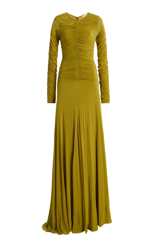 Eira Ruched Jersey Maxi Dress