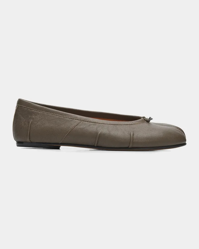 Tabi Leather Split-Toe Ballerina Flats