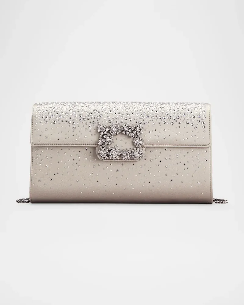 Crystal Satin Envelope Clutch Bag