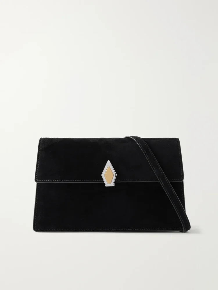 parallel 22 small suede shoulder bag