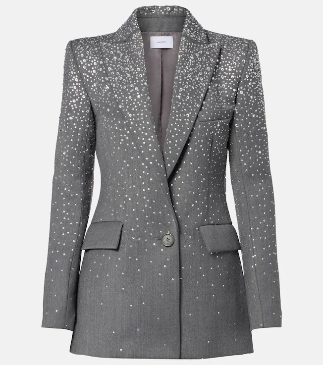 Crystal-embellished blazer