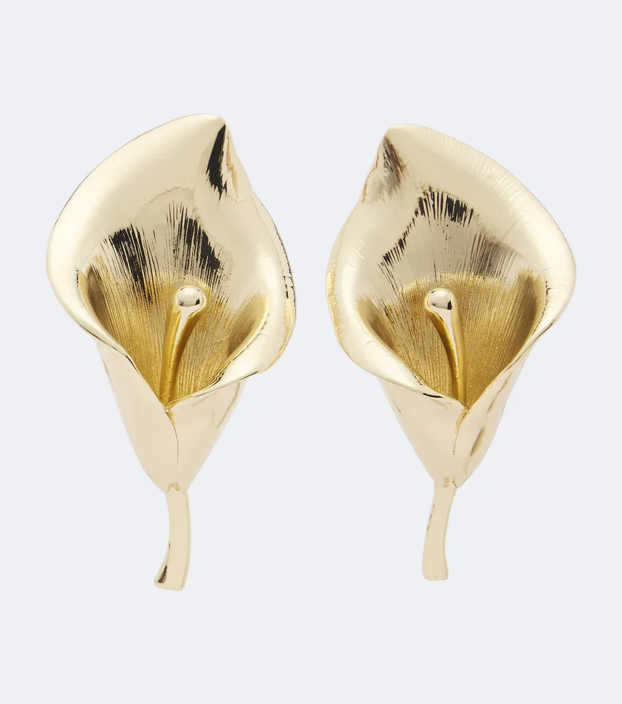 Floral clip-on earrings