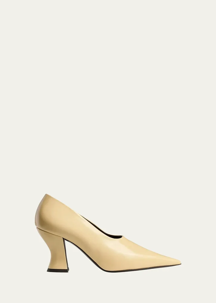 Colleen 75MM Glazed Leather Pumps