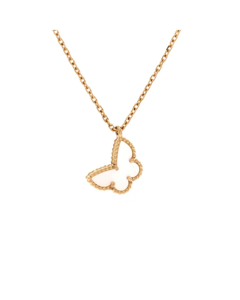 Pre-Owned Sweet Alhambra Butterfly Pendant Necklace