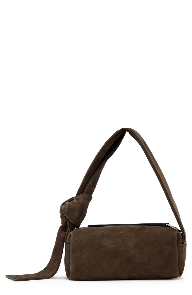 Effie Knot Suede Shoulder Bag