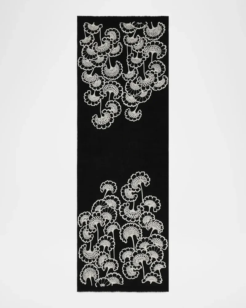 Velour Bloom Merino Wool Scarf