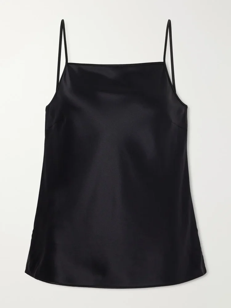 Cloe silk-satin tank