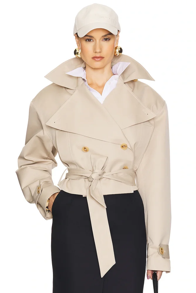 Oversized Cropped Trench