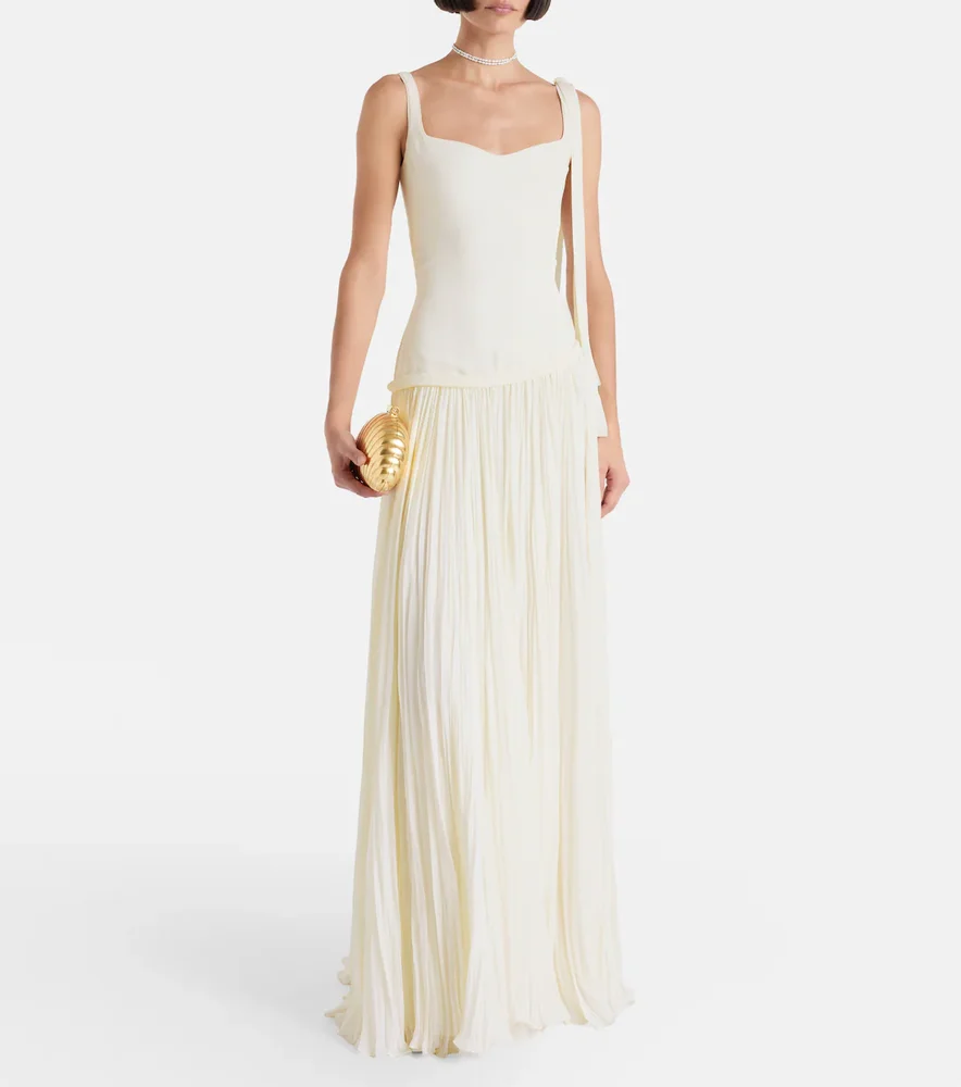Bridal Ana crêpe and chiffon gown