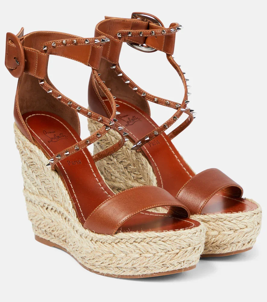 Chocazeppa leather wedge espadrilles