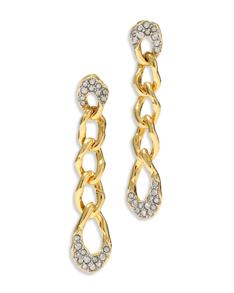 Solanales Crystal Chain Link Drop Earrings