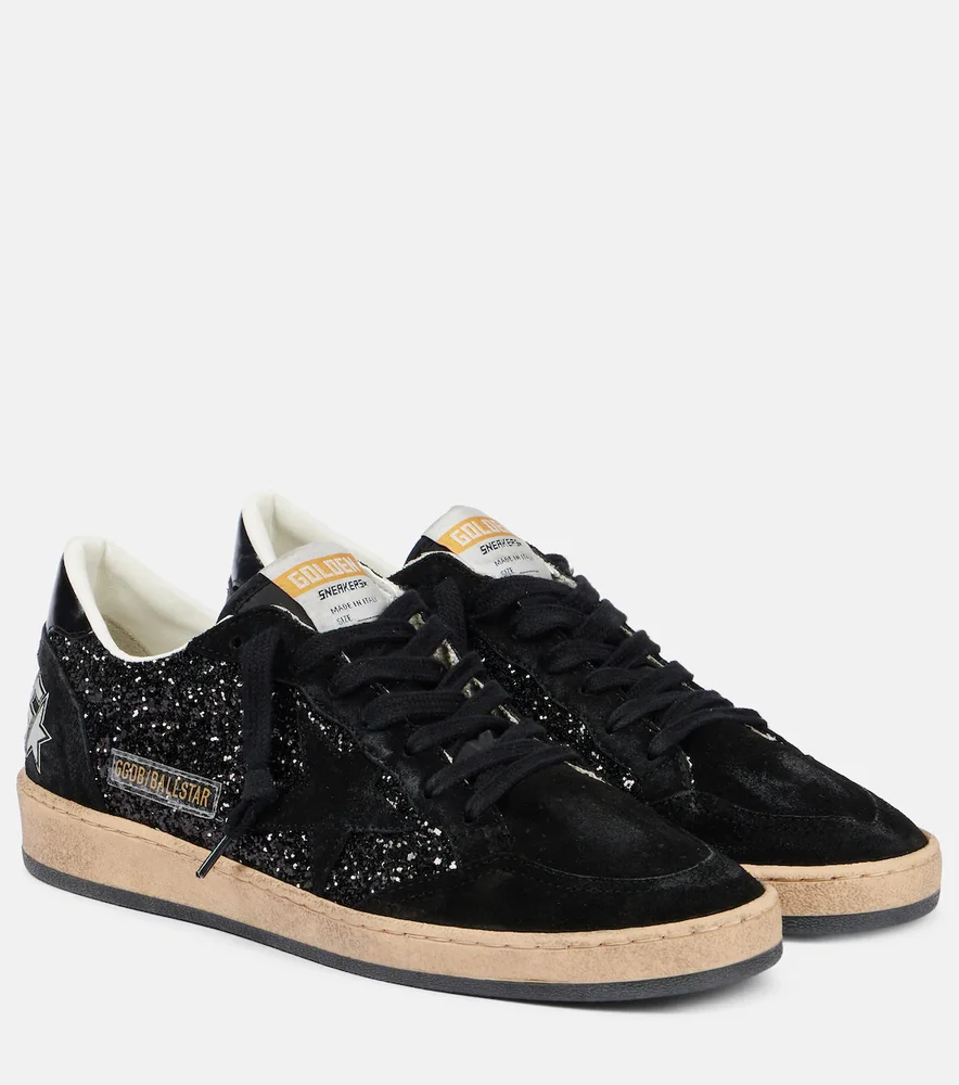 Ball Star suede-trimmed sneakers