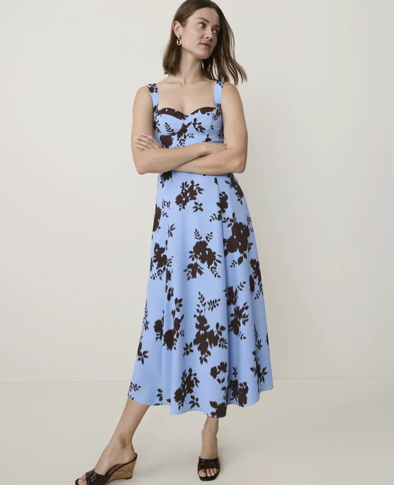 Floral Corset Midi Dress