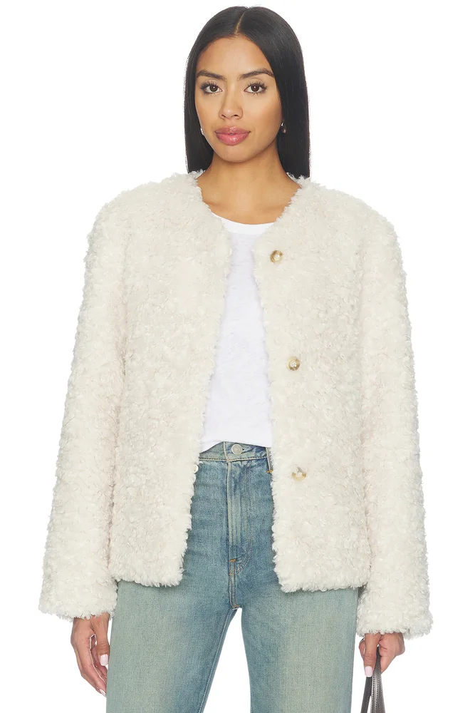 Frame Faux Fur Short Coat
