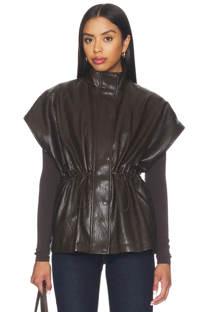 Fairfax Short Sleeve Leather Jacket