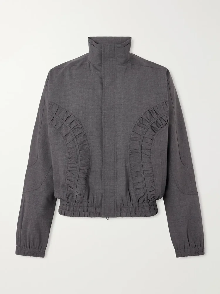 Fossil Ruched Panelled Twill Blouson Jacket