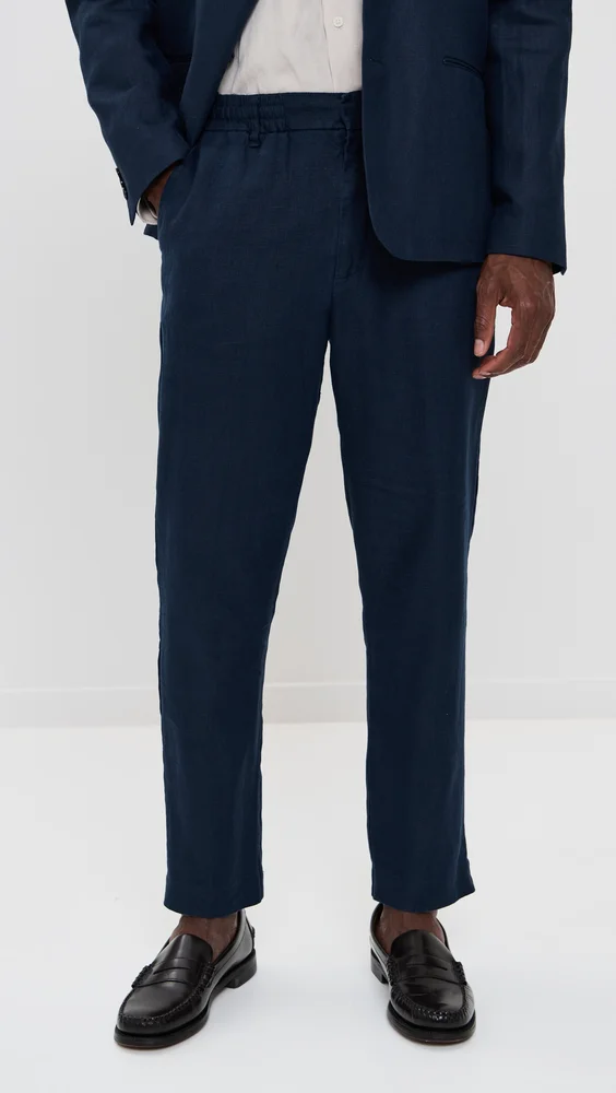 Billie Drawstring Linen Pants 32"