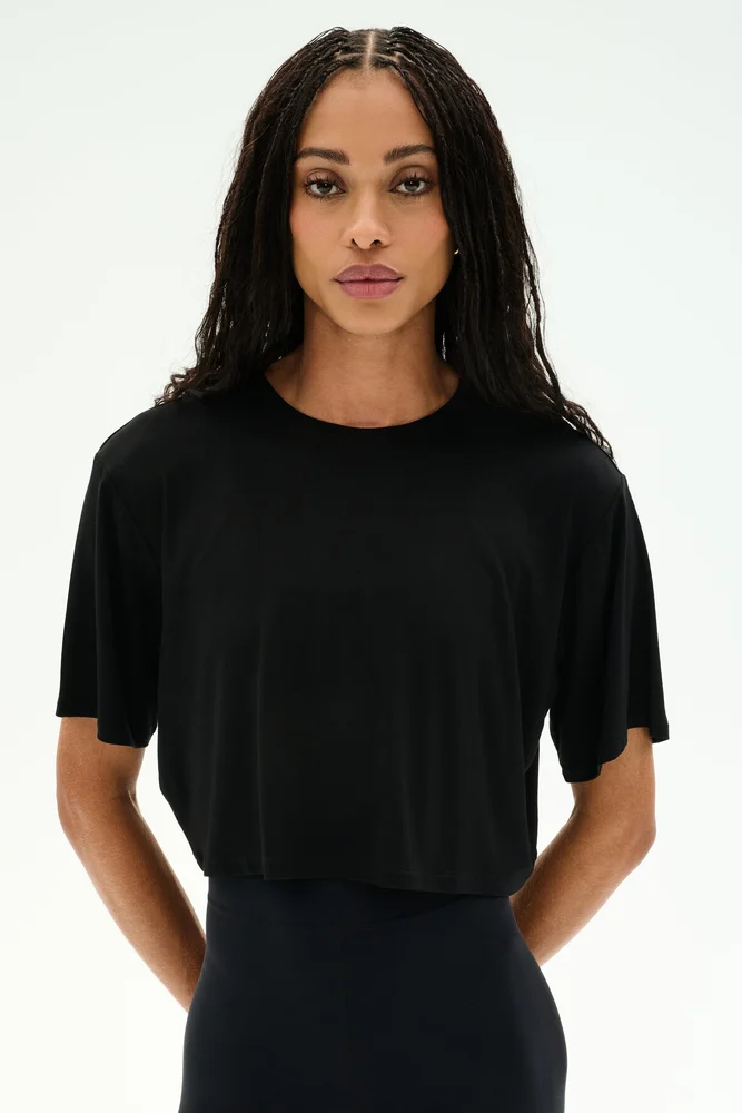 Djuna Oversized Crop Jersey Tee