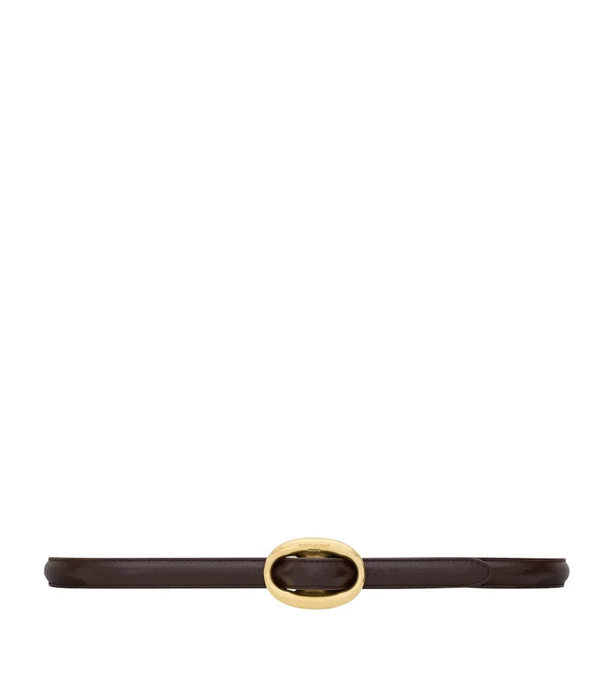 Saint Laurent Leather Oval Belt