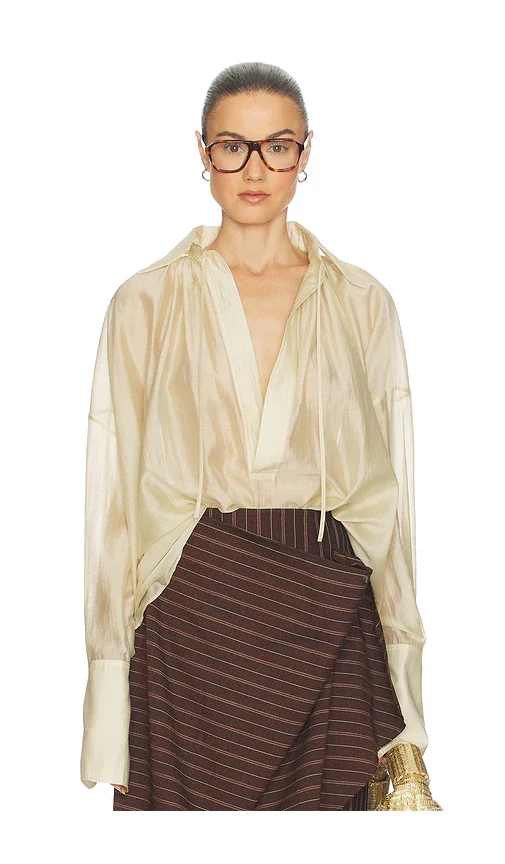 Pinstripe Poplin Fitted Shirt