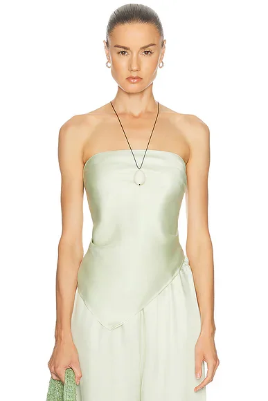 Fluid Twill Scarf Top