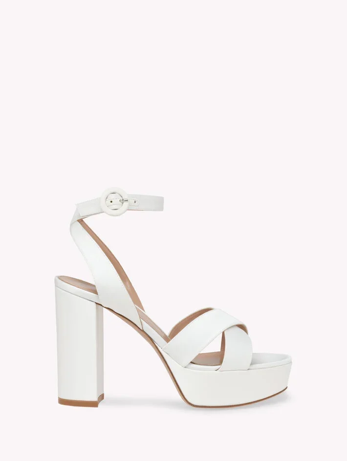 Linen Platform Sandals