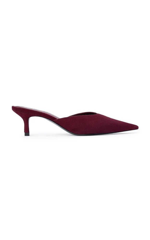 Analisa Eel-Printed Leather Mules