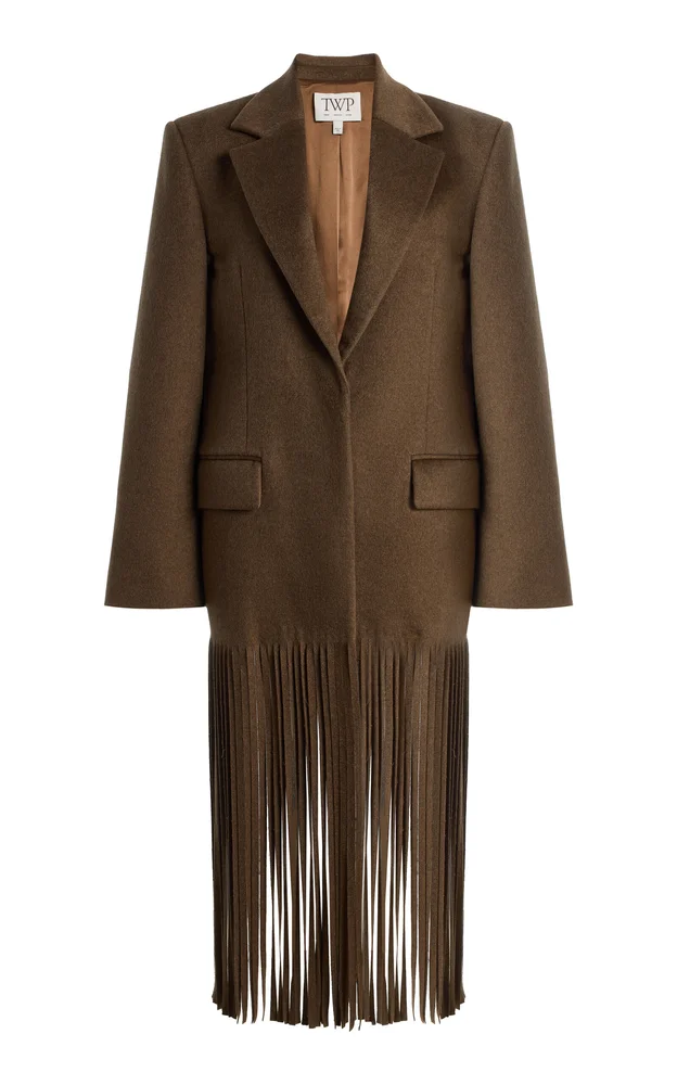 Mattie Fringed Cashmere Coat